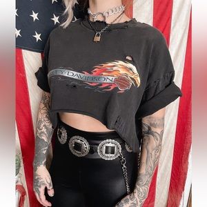 Vintage Harley Davidson Crop